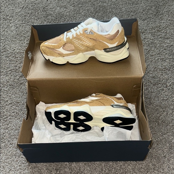 New Balance Shoes - New Balance- Chunky Beige and White Fashion Sneakers